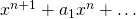 x^{n+1}+a_1x^n+\dots