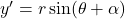 y^{\prime} = r \sin (\theta + \alpha)