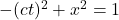 -(ct)^2 + x^2 = 1