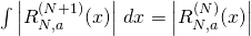 \int \left| R_{N,a}^{(N+1)}(x) \right|\,dx = \left| R_{N,a}^{(N)}(x) \right|