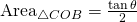 \text{Area}_{\triangle COB}=\frac{\tan \theta}{2}