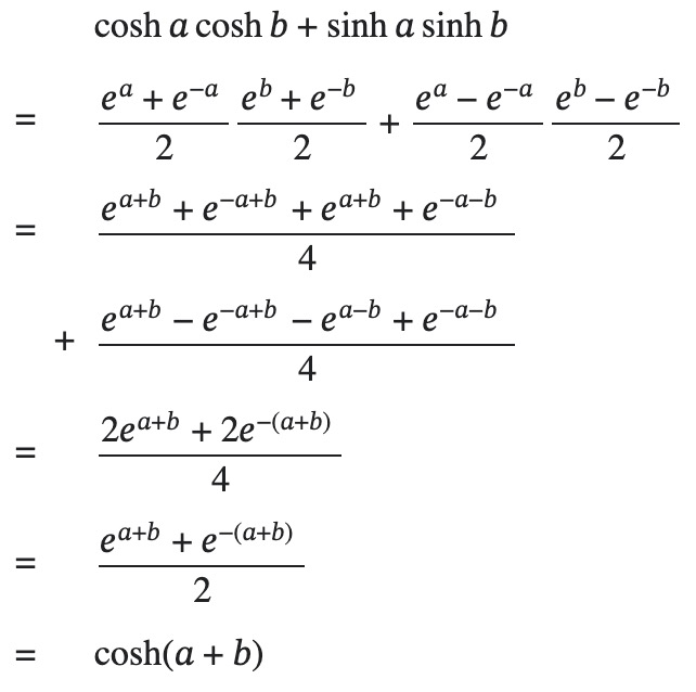 Hypertrophic cosine of sum proof